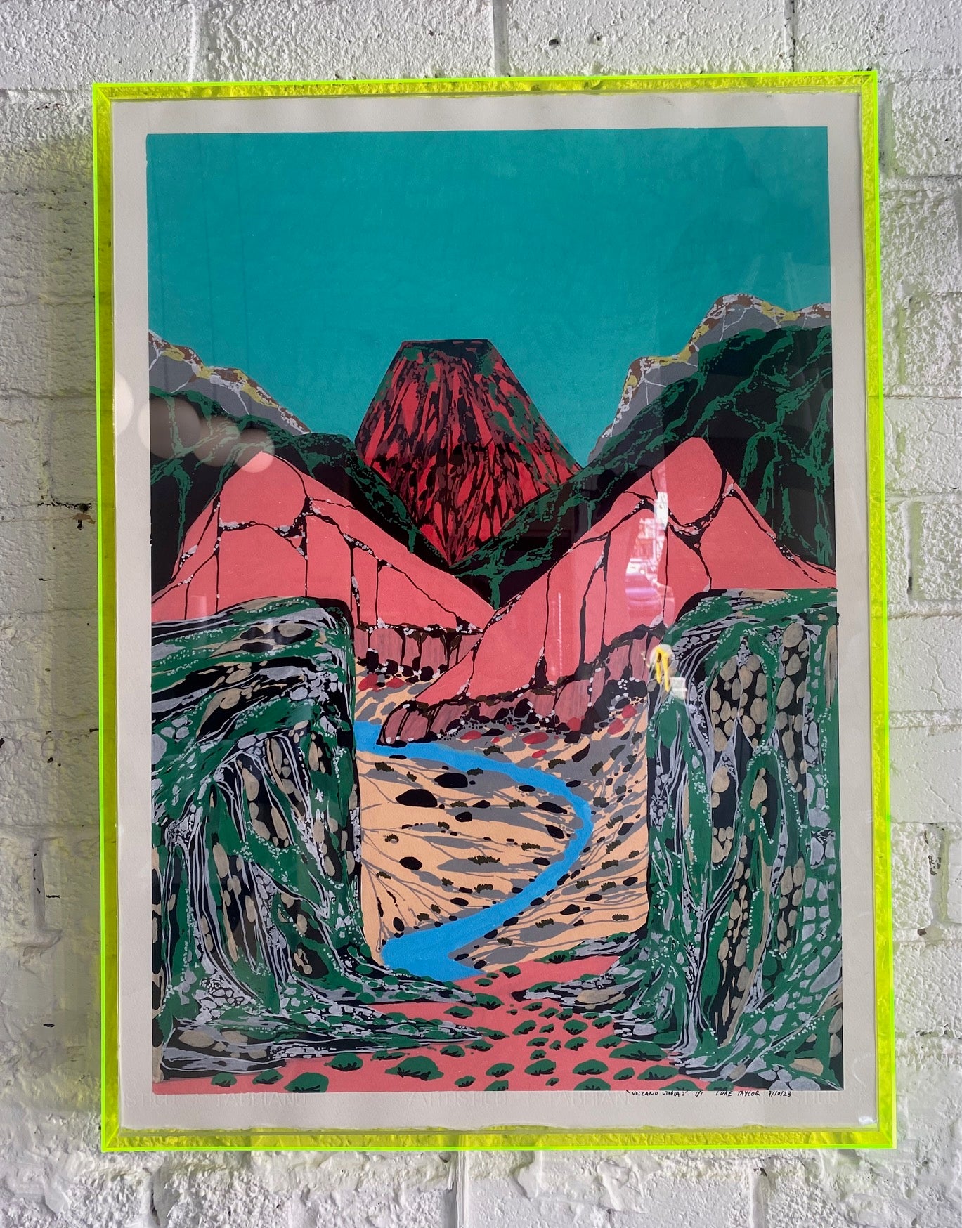 Framed 'Volcano Utopia 2' 2023