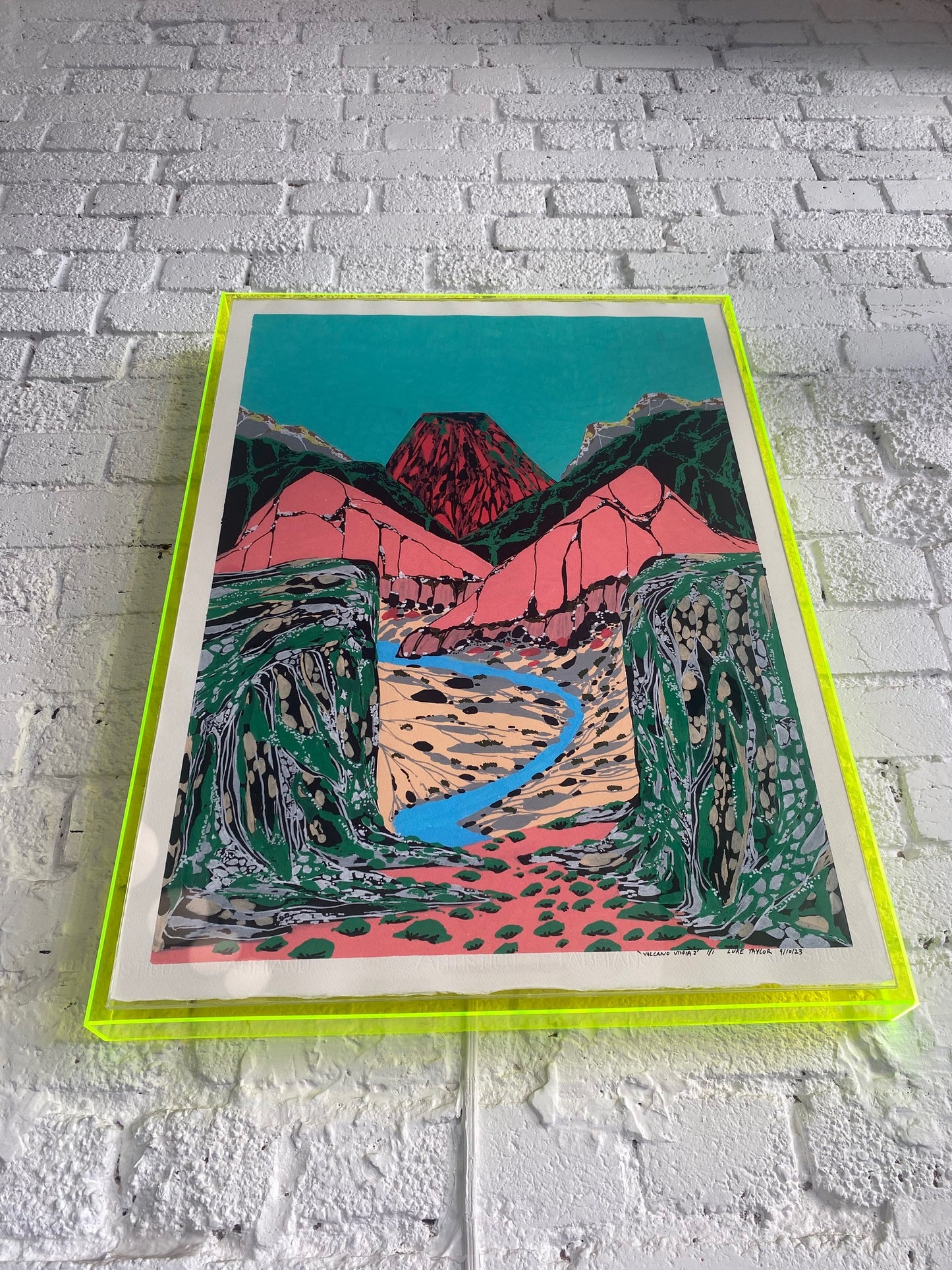 Framed 'Volcano Utopia 2' 2023
