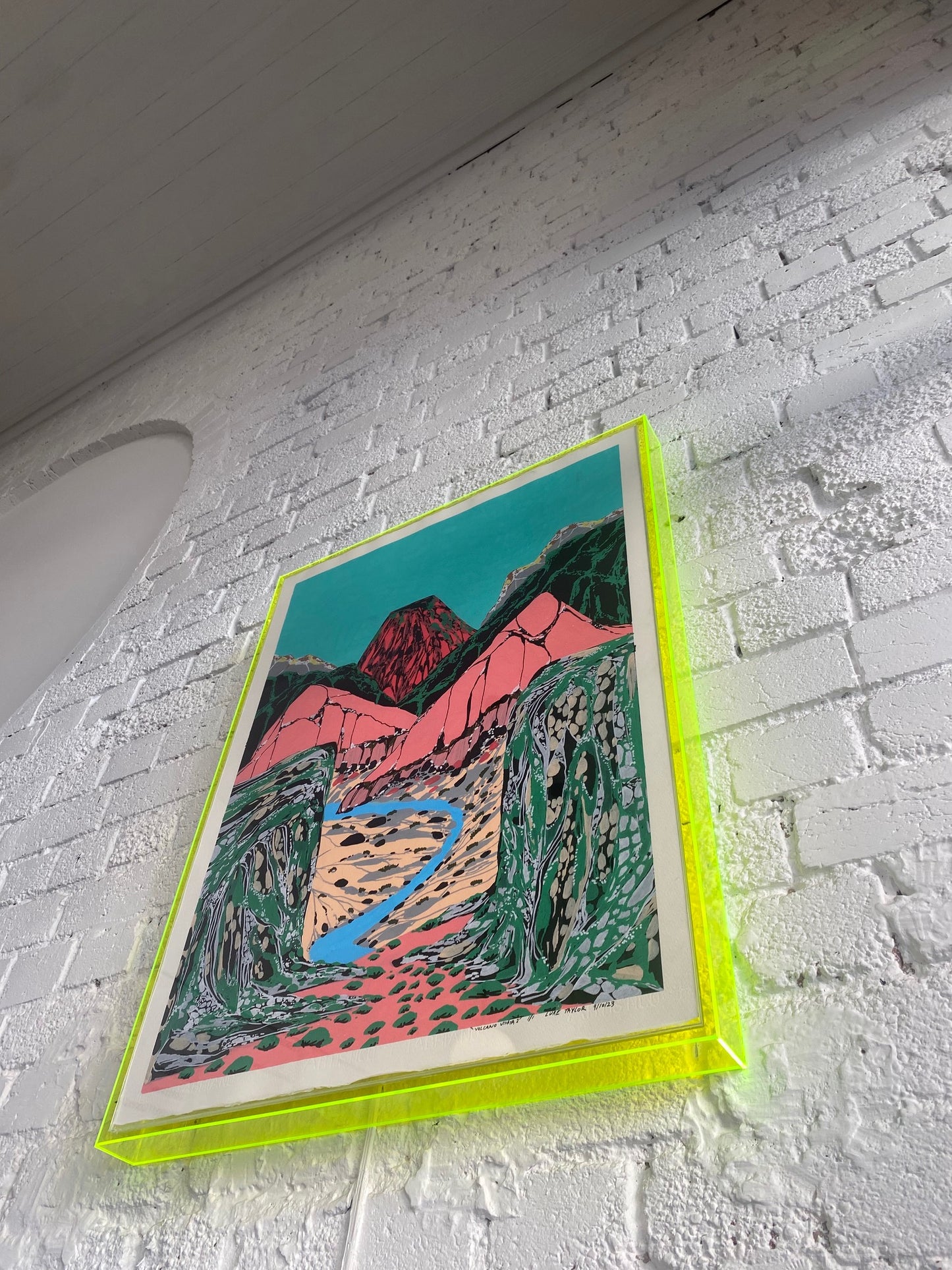 Framed 'Volcano Utopia 2' 2023