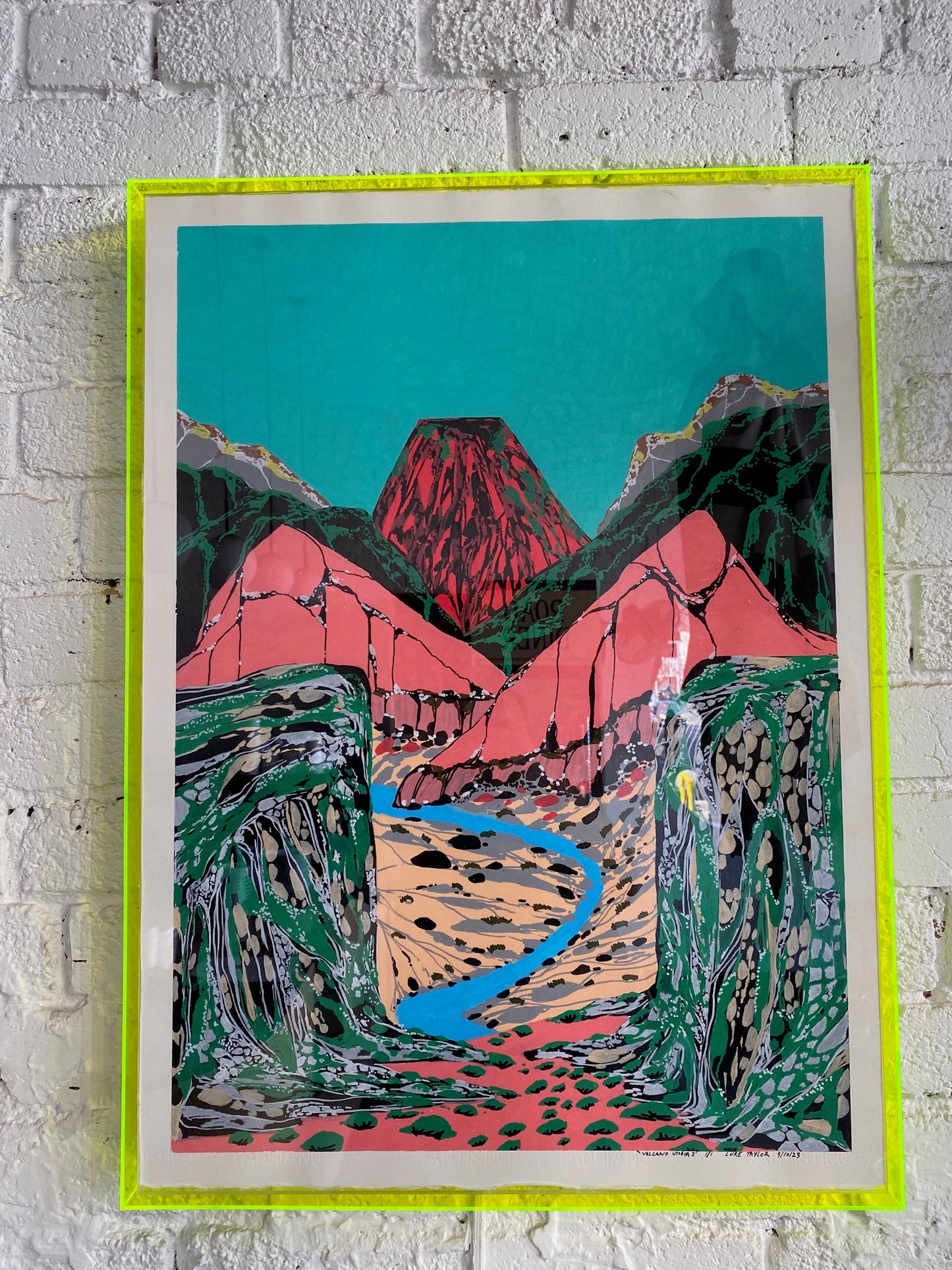 Framed 'Volcano Utopia 2' 2023
